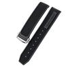 20mm 21mm 18mm 19mm High Quality Rubber Silicone Watchband Fit for Omega Speedmaster Watch Strap Steel Deployment Buckle