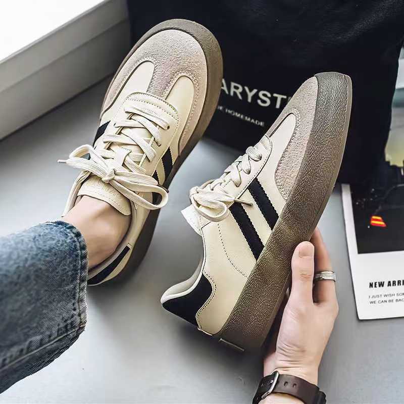 

Мужская обувь новый нишевый дизайн модная ретро низкая посадка повседневная мужская обувь для скейтборда низкая посадка кожаная поверхность 44