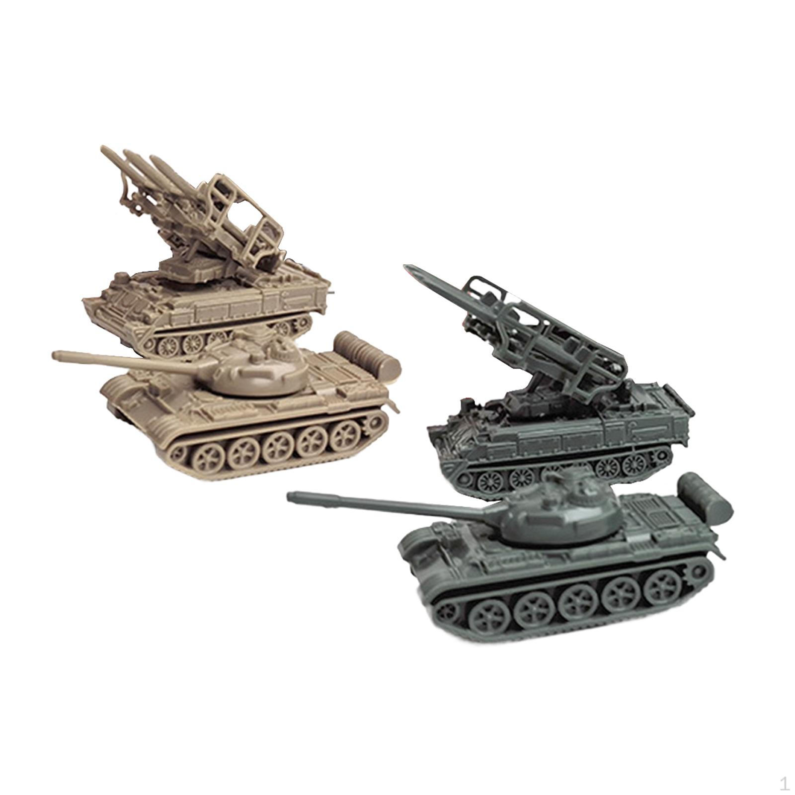 4Pcs 1:144 Assembly Tank Model Collectables Building Kits, Education Wheeled Vehicle