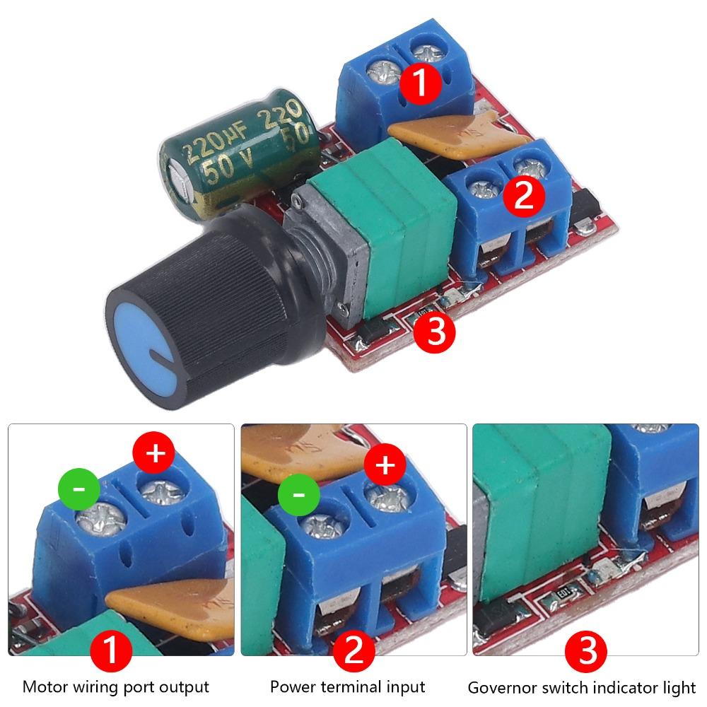 3pcs 1% To 100% Duty Cycle PWM Controller 5A 90W LED Dimmer Control Board  For DIY Projects