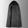 Cappotto Trench in Lana Medio-Lungo con Cappuccio Autunnale e Invernale Indossabile su Entrambi i Lati per Uomo di Mezza Età e Giovane Business Cappotto Casual Double-Face