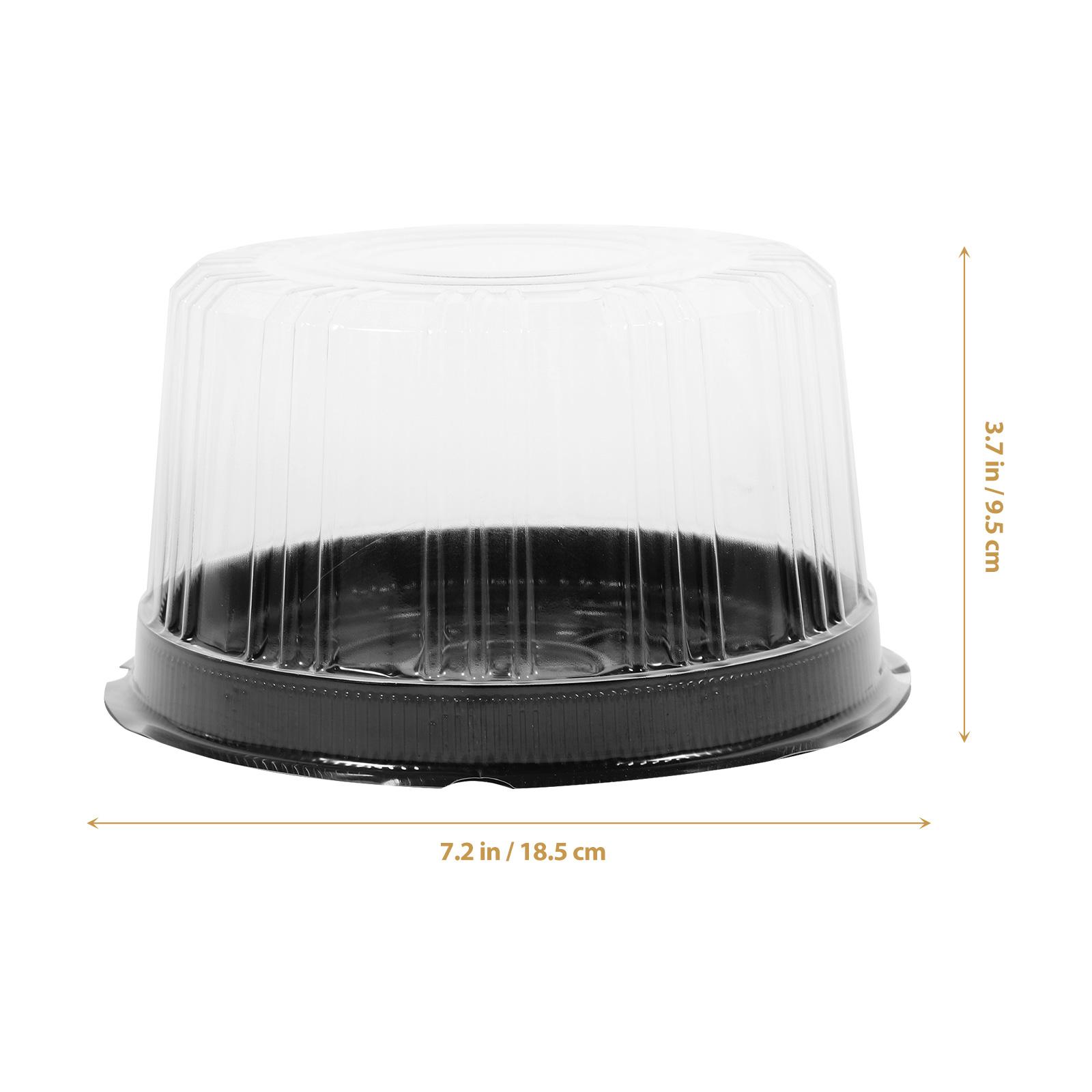 10Pcs Clear Plastic Cake Carrier With Lid Container Disposable Portable Food Containers Moon Cake Dessert Packaging Boxes