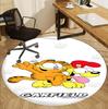 Garfield Pattern Round Rug, Indoor/Outdoor Mat, for Picnic, Gameroom, Bedroom, Office, Living Room, Home Decor Carpet, Birthday Gift