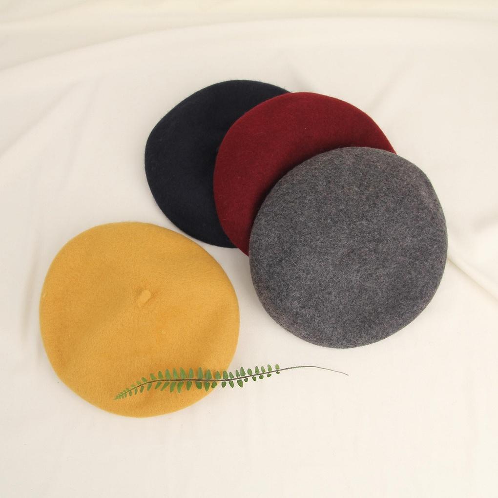 Women's and Men's Couple Daily Chubby Wool Beret Hat