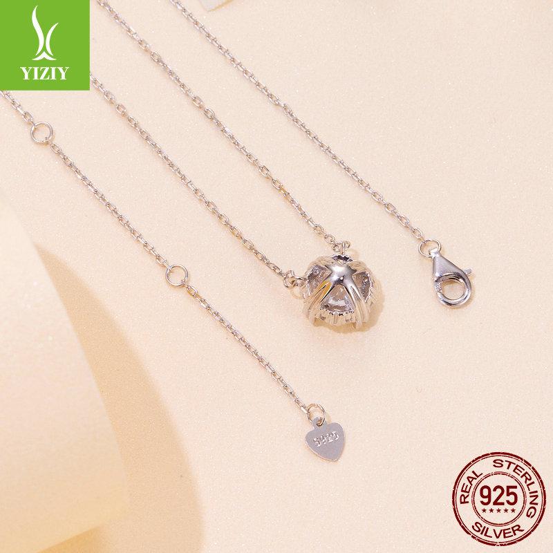 One Carat Sparkling Moissanite Necklace Women, Exquisite Craftsmanship S925 Silver Mozzarella Collarbone Chain