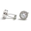 Men's cufflinks, cross-border hot-selling retro light luxury zircon round shirt button jewelry 1 piece, spot delivery