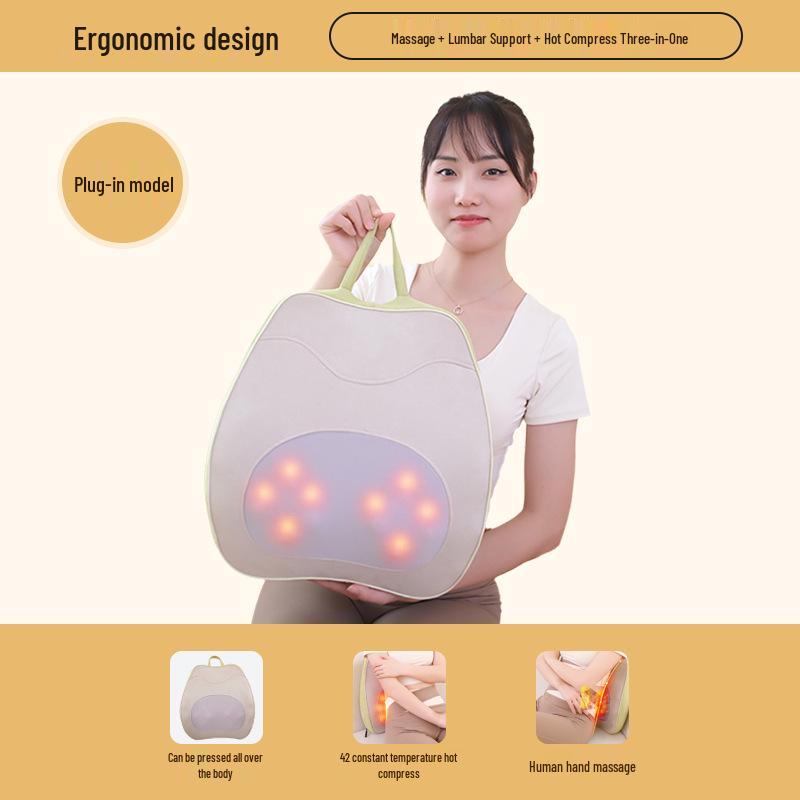 

Lumbar & Neck Kneading Massage Pillow - Home, Car & Office Use