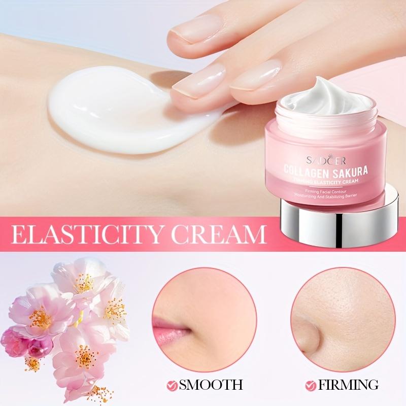 50g Kollagen Sakura Straffende Elastizität Gesichtscreme Feuchtigkeitsspendend, Geschmeidig, Zart Reduziert feine Linien Anti-Falten und Nicht fettende Hautpflegeprodukte