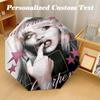 Portable Auto Folding Umbrella,Sabrina Carpenter 8 Rib Waterproof Umbrella For Camping Commute