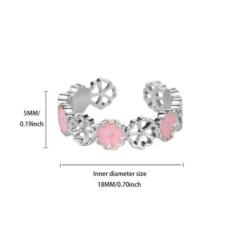 Hot-selling k gold-plated ring women's cross diamond-set ring adjustable and simple