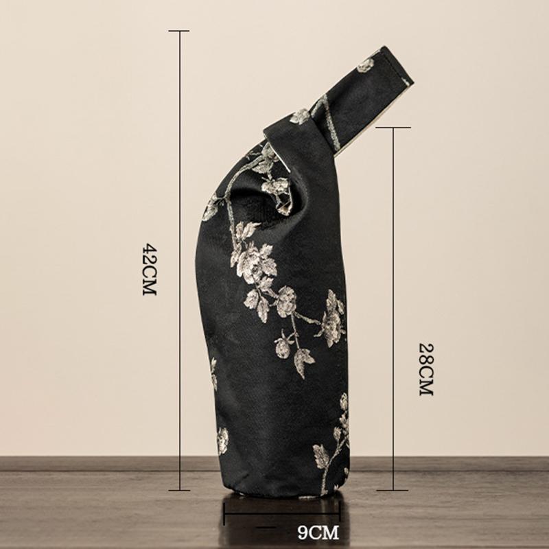 

Japanese Style Water Bottle Bag Portable Milk Tea Coffee Cup Handbag Outdoor Water Carrying Pouch Tea Ceremony Accessories