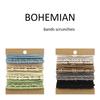 Bohemian 24-Piece Hair Ties Set - High Elastic Elegant Ponytail Accessories & Bracelets