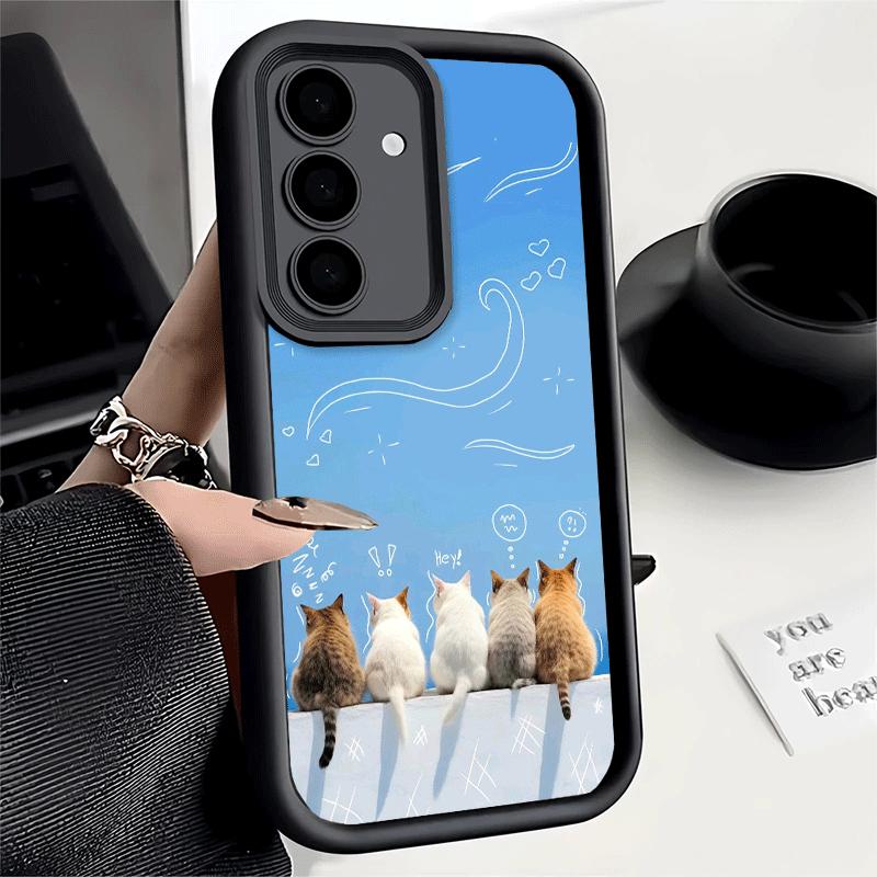 Handyhülle für Samsung Galaxy A17 A16 A15 A14 A13 Katze Niedliches Kätzchen Cartoon A56 A36 A26 A55 A35 A25 A54 A34 A24 A53 A33 A23 A07 A0