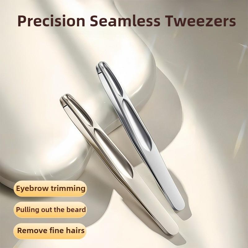 Xiaomi Stainless Steel Precision Tweezers for Eyebrows, Eyelashes, Beard & Mustache - High-Accuracy Round Head, Seamless Clamping Profe