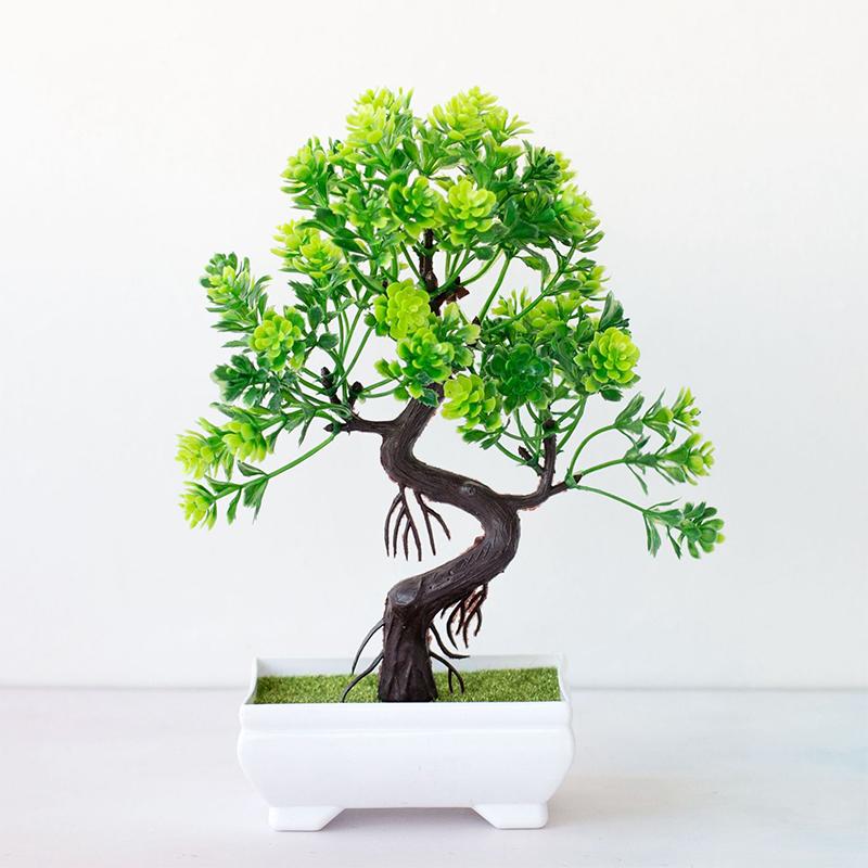 Garden Arrangement Room Decoration Plastic Plants Bonsai Small Tree Pot Fake Plant Potted  Yard Room Garden Decoration Outdoor