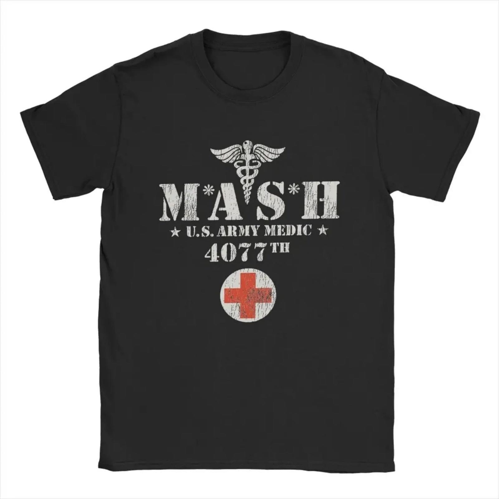2025 Novelty Mash 4077 TV Show T-Shirt Men Women Cotton T Shirt Short Sleeve Tee Shirt Clothing Summer Oversize Tops Streetwear XXXXXL разноцветный