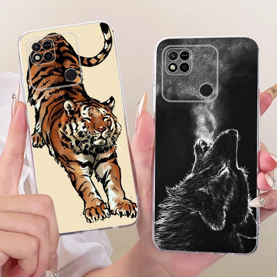For Xiaomi Redmi 10A Case Cool Cartoon Dragon Lion Wolf Cover Soft Silicon Clear Bumper For Xiaomi Redmi 10A Sport Redmi10a Capa