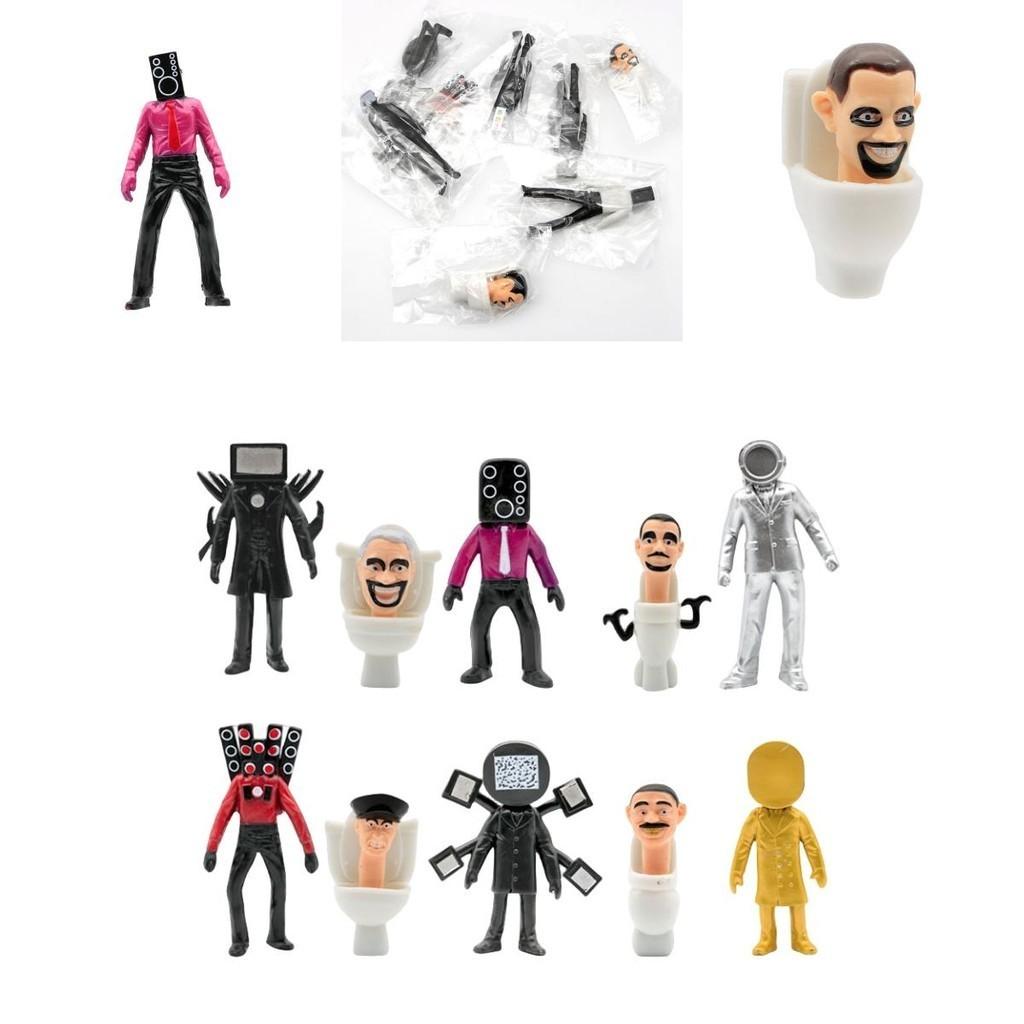 High-quality Pvc Material 2.5-4.5 Inch Toilet Man Vs Surveillance Man Action Figure Model Collectible