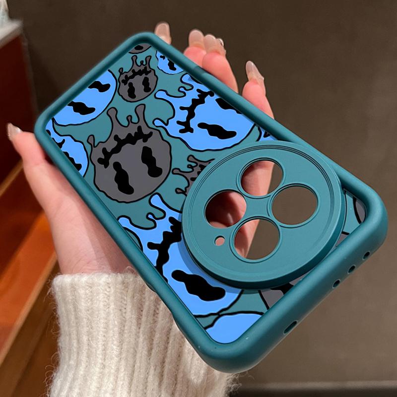 Shockproof Matte TPU Soft Phone Case Shell For OnePlus 13 12 13R 13T 12R ACE 5 3 2 11R Funny Skull Pattern Lens Protection Anti-Fall Cover