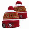 49er Team 2025 Autumn/Winter Wool Pom-Pom Knit Hat - Warm Embroidered Couple Style