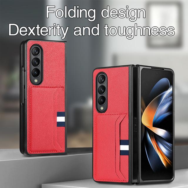 Drop Schutz Präzise Ausschnitt Klapp Fall Für Samsung Galaxy Z Fold 4 Fold4 Fold3 Fold2 Fold 2 3 5g Karte Slot Telefon Tasche Coque