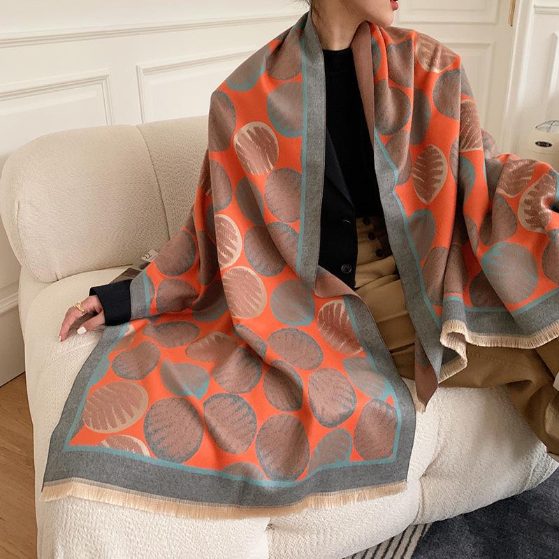 65 * 190 cm Autunno e Inverno Nuovo Sciarpa Versatile Semplice Tinta Unita con Frange Imitazione Cashmere Double-Sided Sciarpa Calda Shawl d'Atmosfera