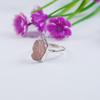 Natural Raw Rose Quartz Ring, Handmade 925 Sterling Silver Ring, Birthday Ring, Capricorn Birthstone, Pink Gemstone Ring