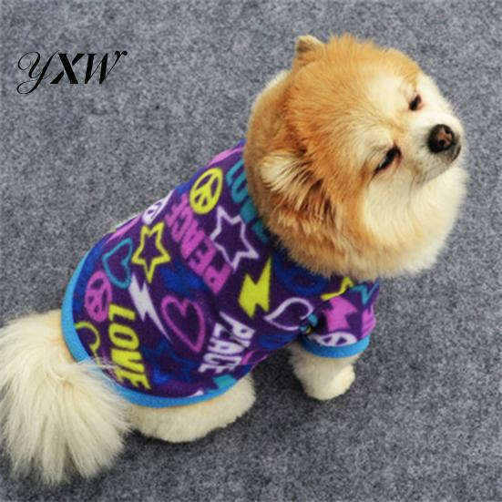 Mascota Perro Cachorro Invierno Suave Cálido Corazón Estampado de Estrella Ropa Abrigo Disfraz Vestimenta