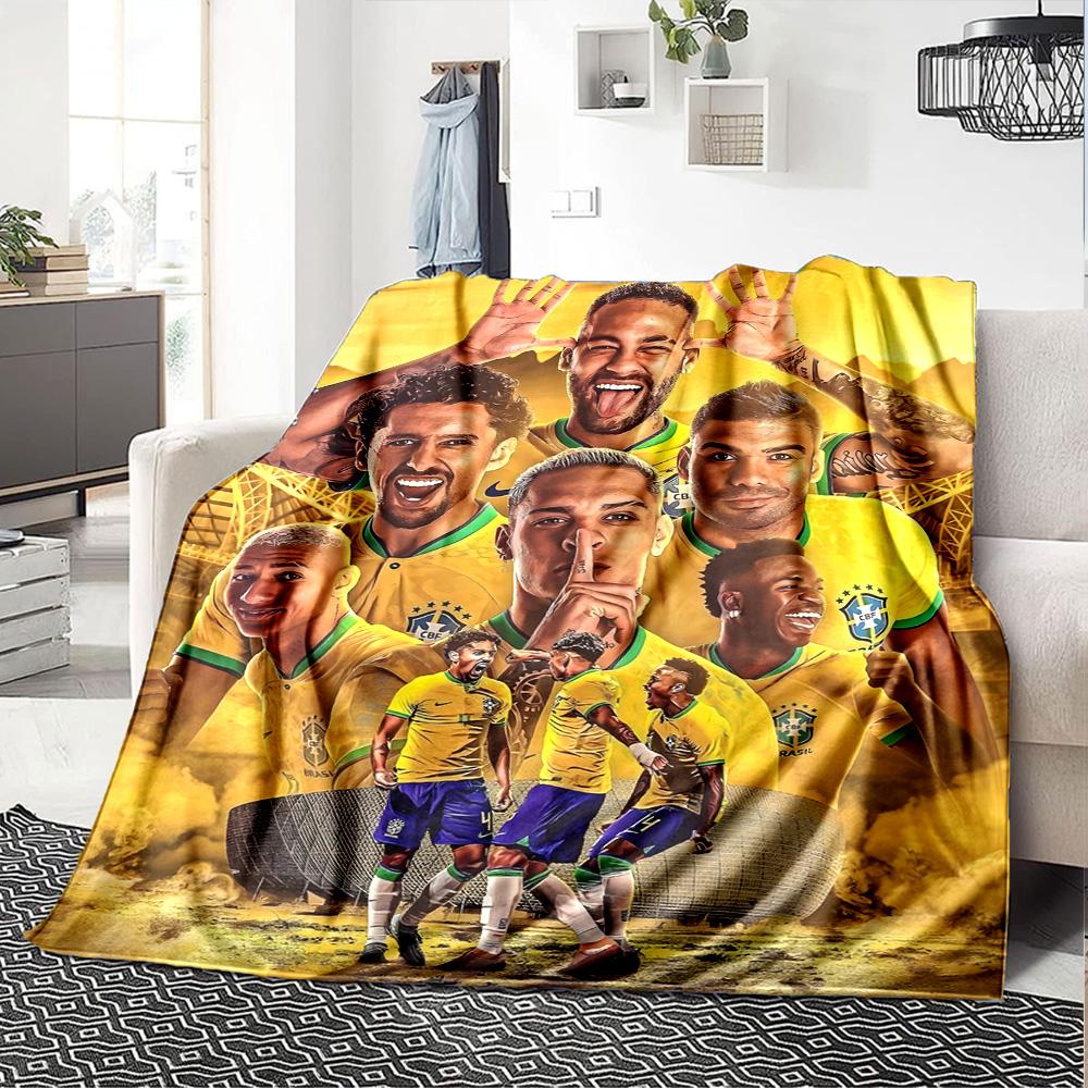 1pc Neymar15 Blanket, Gift, for Men and Women, Soft Blanket, Good for Sofa Bed Couch Travel, Lightweight Flannel Blanket
