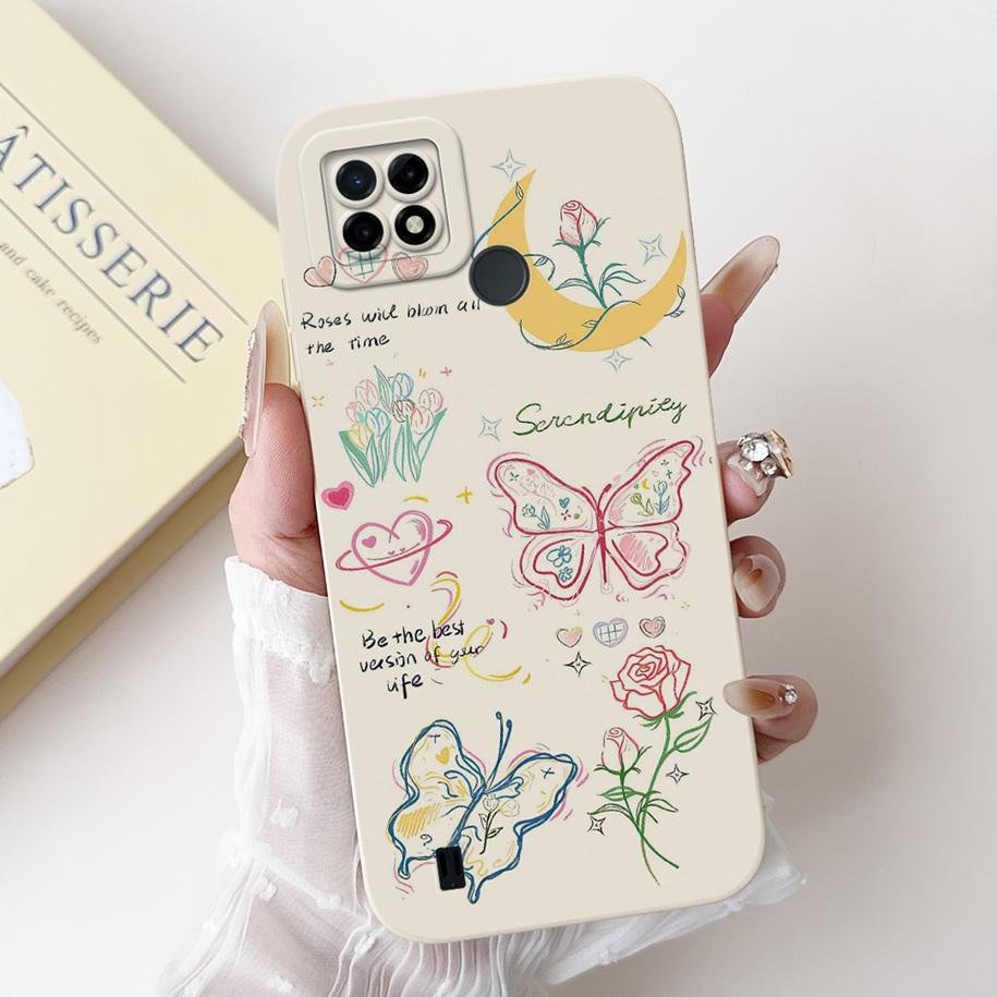 For Realme C21 RMX3201 Case Realme C25 Cover Popular Sunflower Soft Silicone Phone Case For Realme C25S C25Y C21Y C 21 C 25 Capa