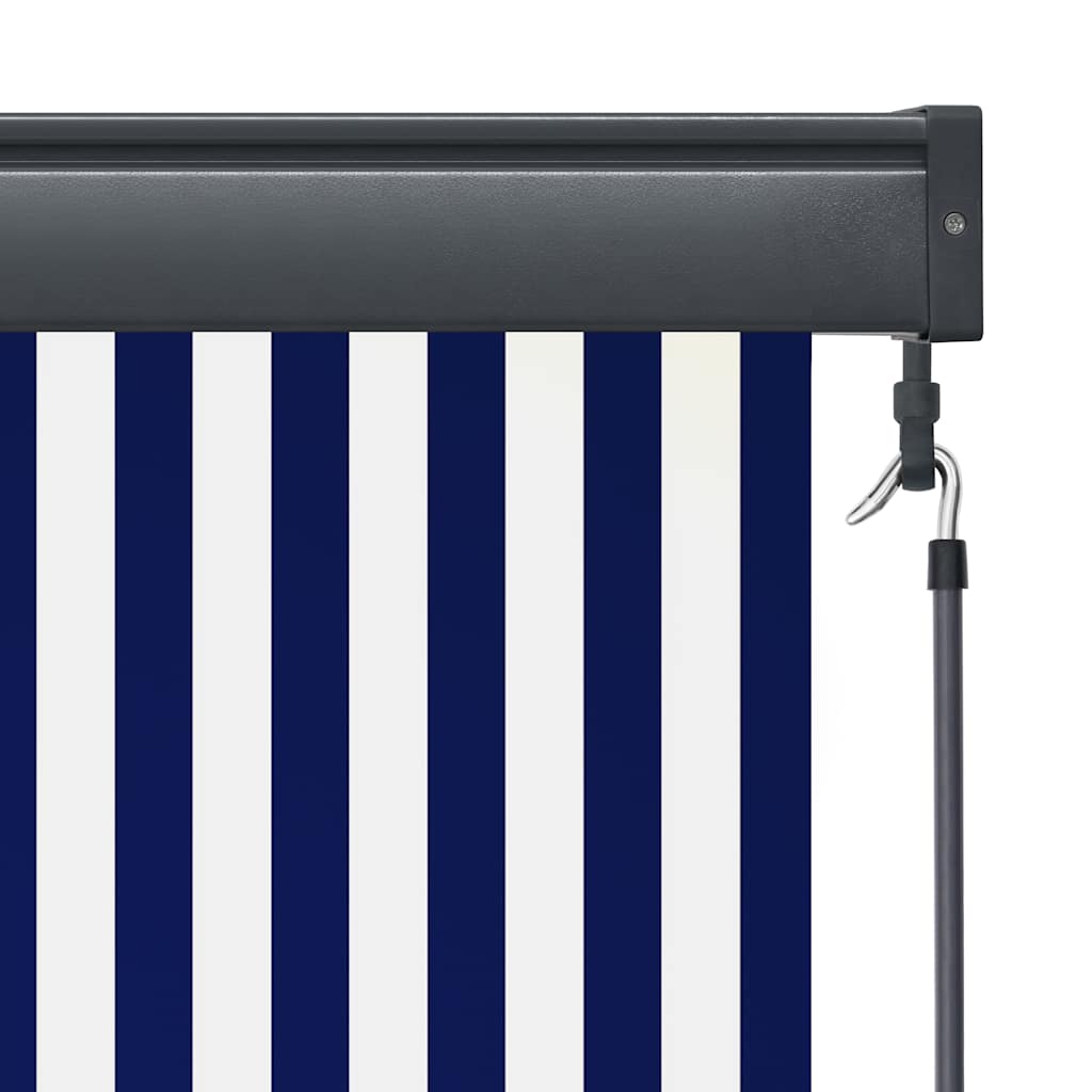 Vidaxl External Roller Blind, 100X250 Cm, Blue-White