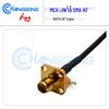 MCX Right Angle Male to SMA Female Square Flange Adapter Cable, RG174