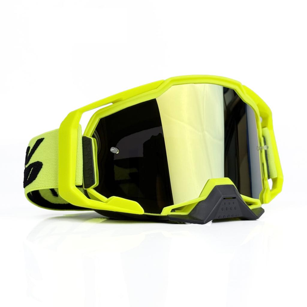 MX Goggles - Motocross Glasses with UV Protection, Anti Fog & Anti Slip for Off-Road Riding, Mountain Bike and Cycling