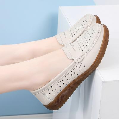 La nuova suola morbida non stanca, i piedi sono scavati e traspiranti, scarpe da mamma, scarpe Doudou a suola piatta taglia grande, a un pedale, da donna casual
