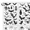Decorative Accessories for Halloween 4Pcs Spider Bat Tattoo Stickers, 3D Realistic Temporary Body Art Skin Friendly Tattoos Kids Party, Waterproof