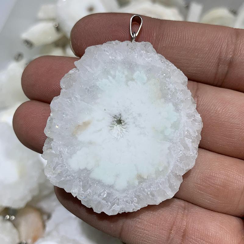 Healing Energy Irregular Raw Agates Druzy Stones Crystal Agates Slice Pendants Craft for Decoration