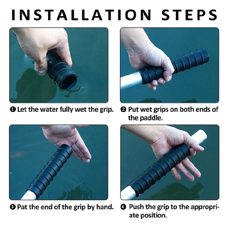 2Pcs Kayaking Oars Handle Cover Kayak Paddles Grip Nonslip Rubber Wrap Paddles Grip Canoes Handle Wrap Cover Enduring