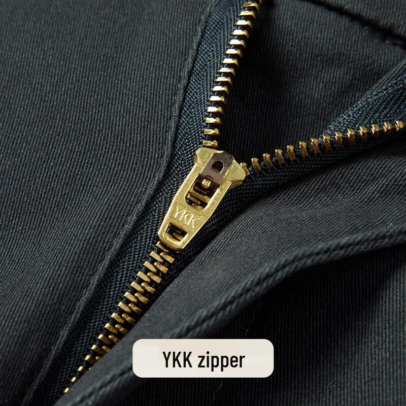 Futing Men's Warm Straight-Leg Business Casual Pants