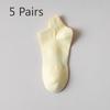 5 Pairs of Women's Summer Thin Girdle Waist Deodorant Breathable Sports Cotton Socks