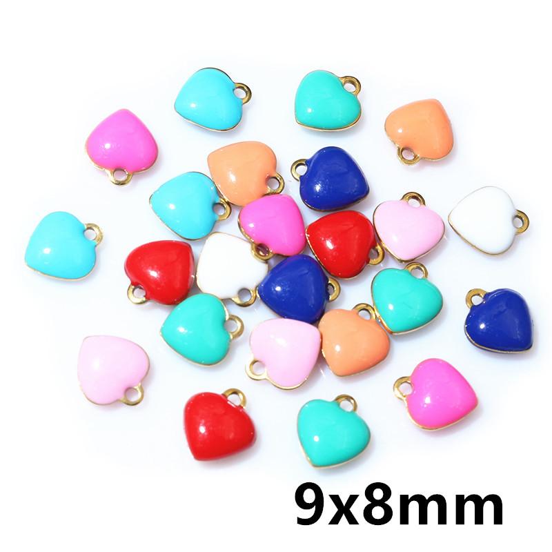 20pcs Random Mix Cute Stainless Steel Enamel Charms Pendant Fish Starfish Flower Evil Eyes DIY Jewelry Making Accessories