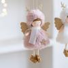 Christmas Angel Girl Wings Headband with Deer Antler Hair Clip Ornament for Holiday Party Decoration and Festive Home Display