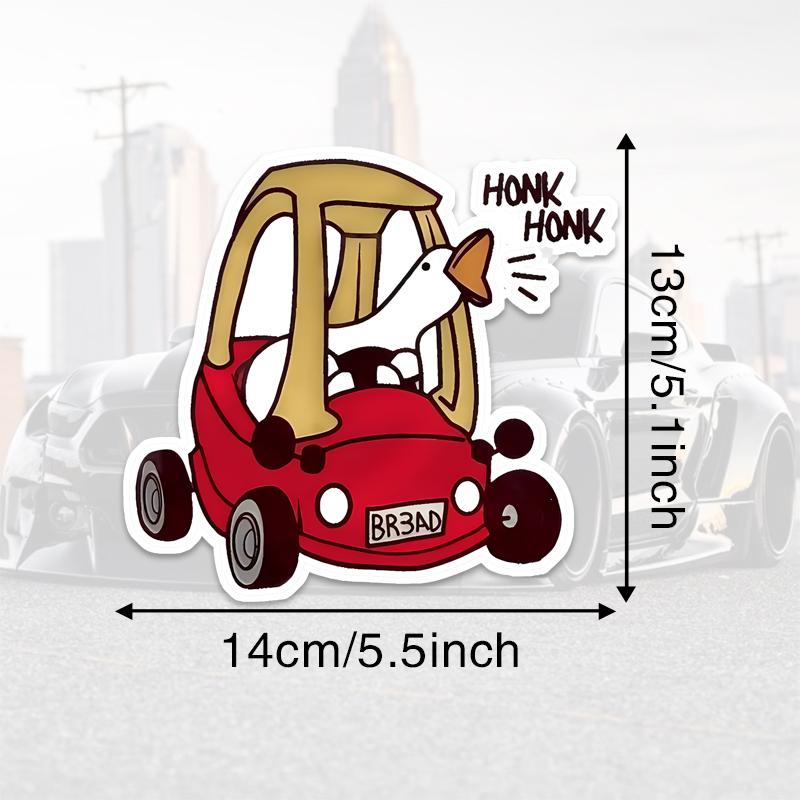 DS69#13X14cm Funny Honk Goose Vinyl Car Sticker for Versatile Decor Durable Water-Resistant  Decal