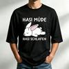 Cute Sleeping Rabbit Graphic Print Modal Unisex Tshirt Oneck Short Sleeve Streetwear Oversized Loose Casual Home Daily Tees Tops