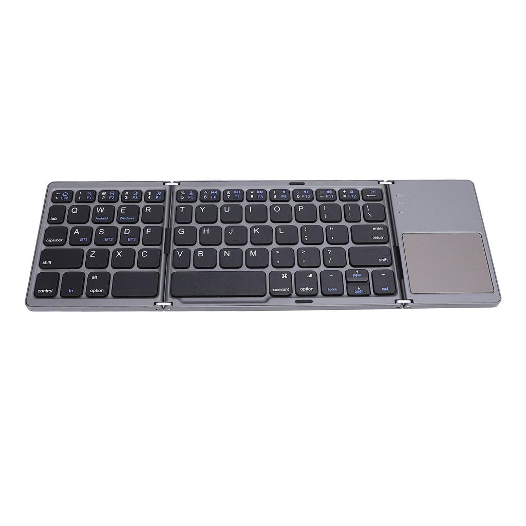 Foldable Bluetooth Keyboard Portable Wireless Travel Keyboard with Touchpad for Computers Tablets Phones