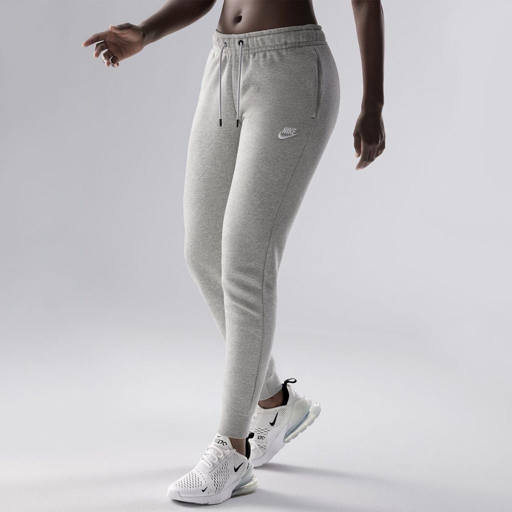 Nike Solid Color Elastic Pocket Logo Cuffed Casual Pants Women bottoms Gray BV4095-063