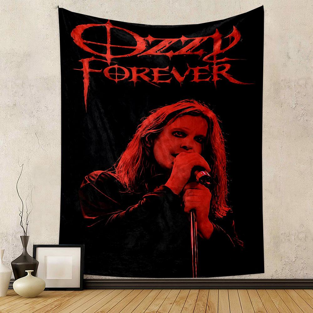 Ozzy Osbourne Rock Legend Tapestry Wall Hanging, Vintage Heavy Metal Poster Design, Wall Decor for Bedroom Living Room Dorm