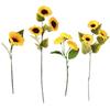 Silk Artificial Sunflower Long Stem Decorative Sunflower Fake Flowers Bouquet  Table Centerpiece
