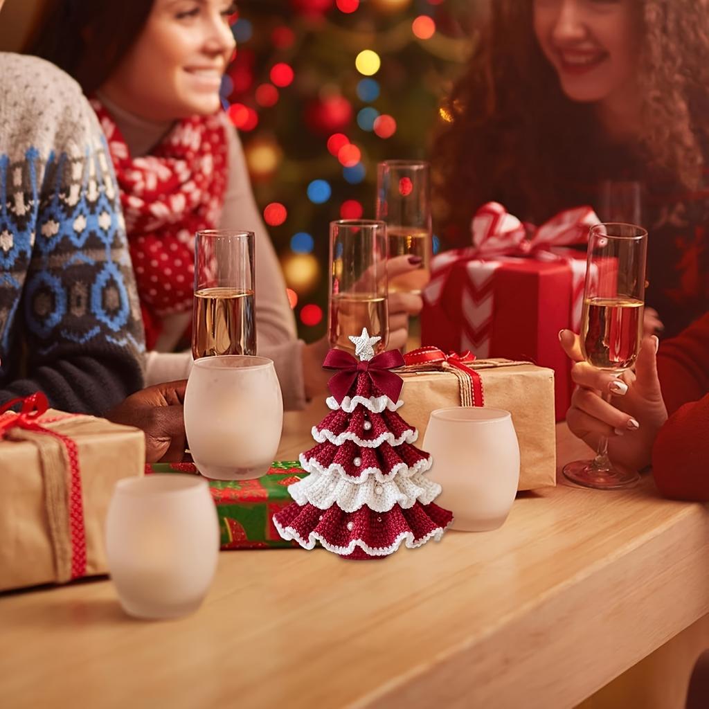 1pc Crochet Christmas Tree Kit - Handmade Holiday Decoration Set, Perfect for Christmas Party Decorations, Christmas Decorations