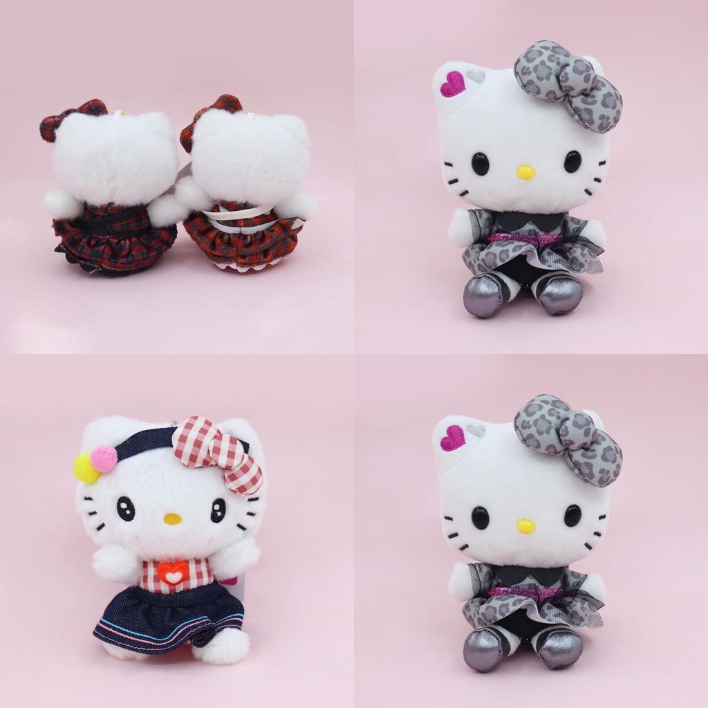Cute Plush Pendant With Plaid And Leopard Print Dress Decor For Girls Gift