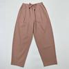 Johnature Elastic High Waist Casual Pants Women Loose Hit Colors All Match Harem Pants Trousers
